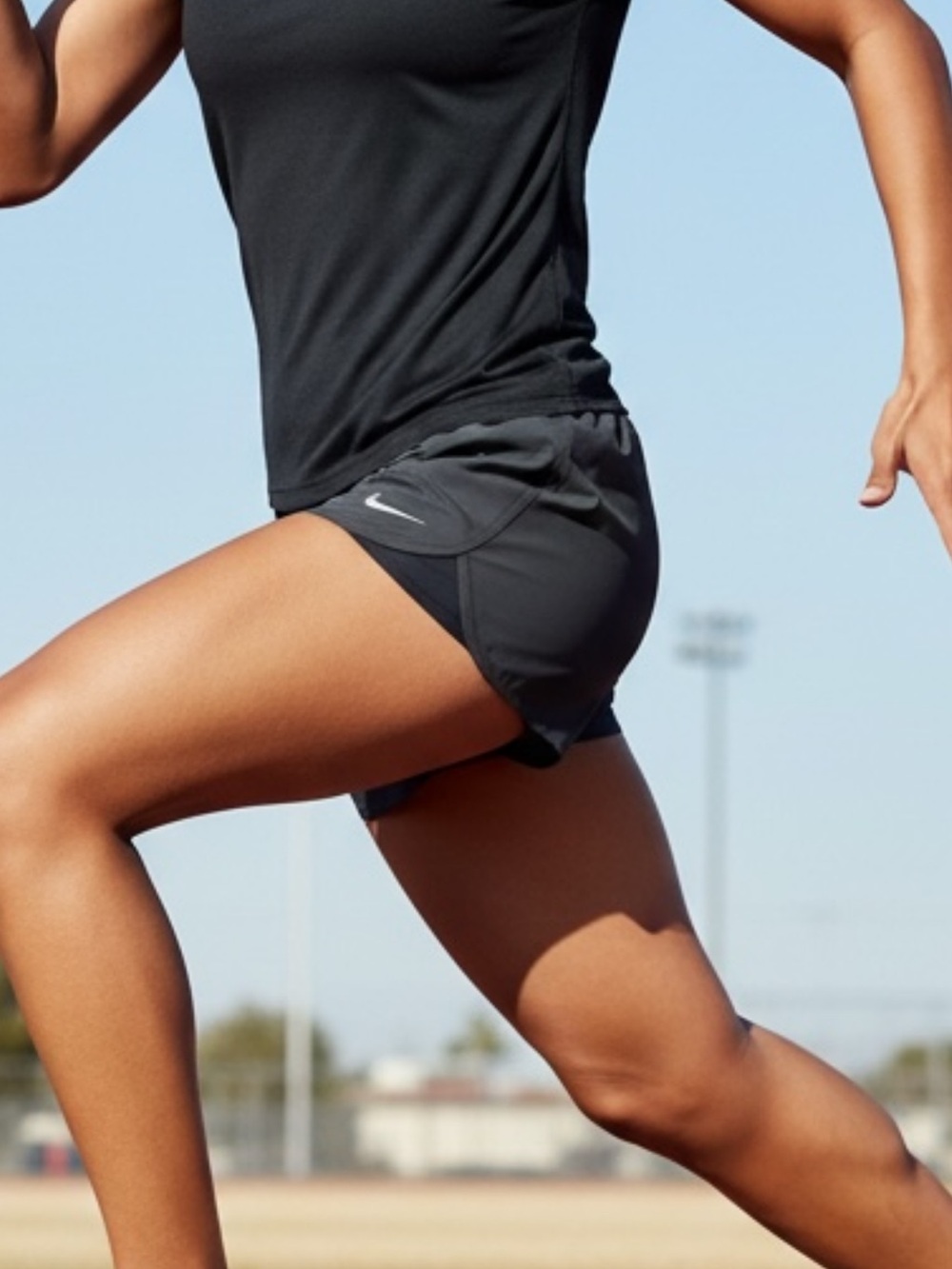 Nike Women's Dry fit Performance Black running Shorts. Small